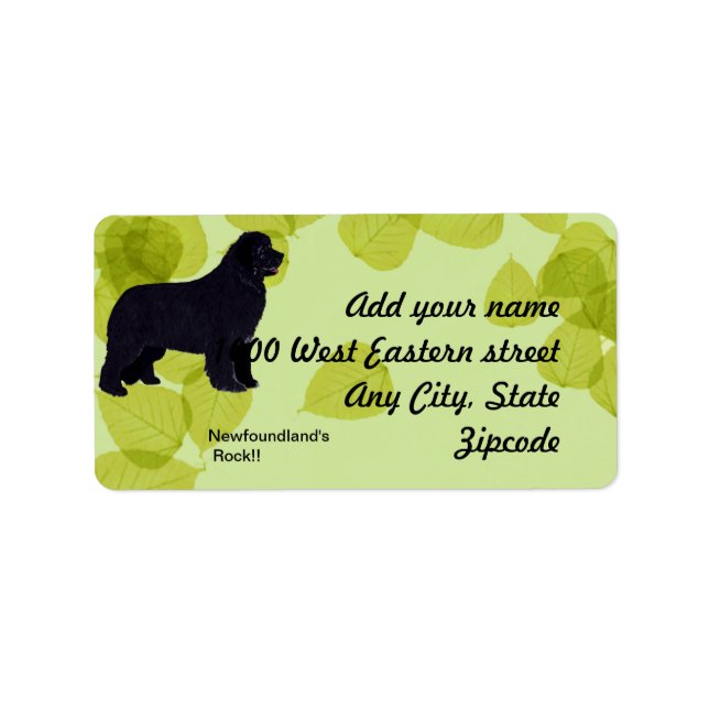 Etiqueta Terra Nova - Design das Folhas Verdes (Frente)