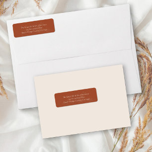 Etiqueta Terracotta Cream Botanic Return Address