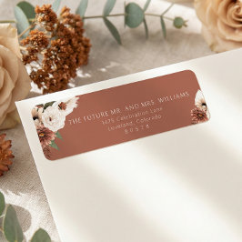 Etiqueta Terracotta Fall Wedding Return Address