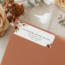 Etiqueta Terracotta Fall Wedding Return Address