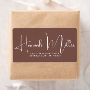 Etiqueta Terracotta Modern Elegante Minimalista