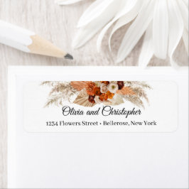 Etiqueta Terracotta pampas cobre queimado laranja