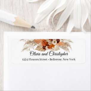 Etiqueta Terracotta pampas cobre queimado laranja