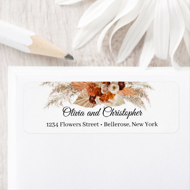 Etiqueta Terracotta pampas cobre queimado laranja (Insitu)