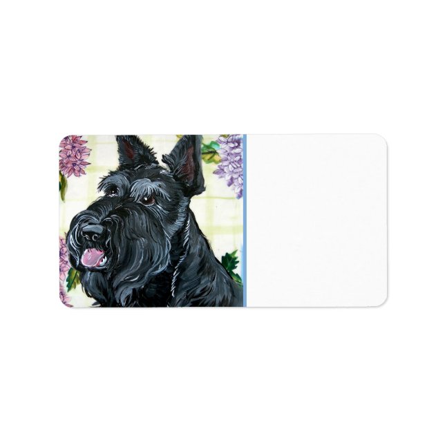 Etiqueta Terrier Retrait escocês (Frente)
