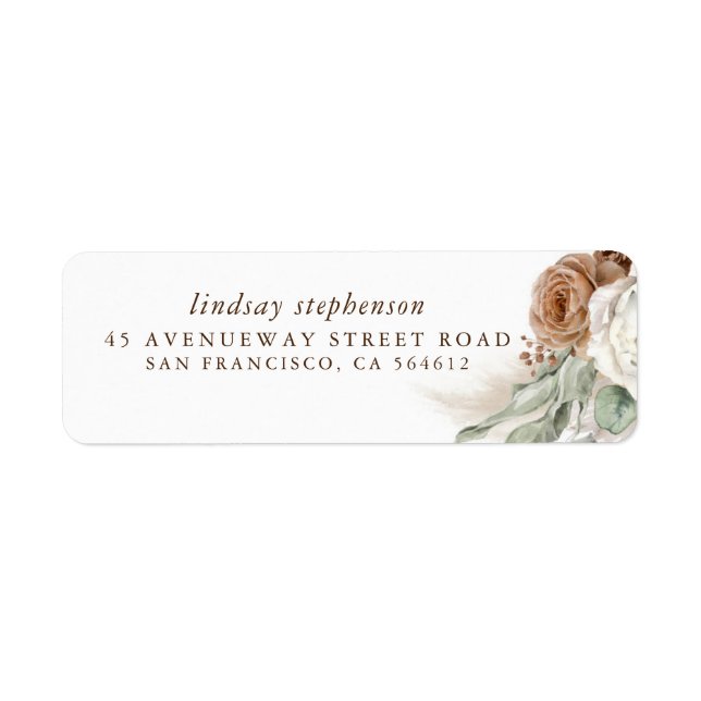 Etiqueta Terthy Foliage Pampas Grass Boho (Frente)