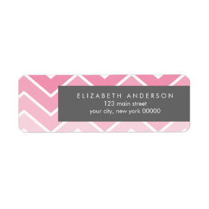 Etiqueta Teste padrão cor-de-rosa de Chevron do ziguezague