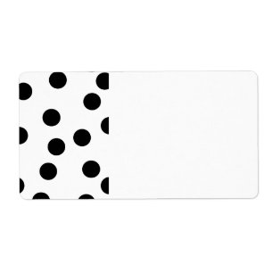 Etiqueta Teste padrão Dalmatian preto e branco do ponto
