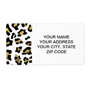 Etiqueta Teste padrão do impressão do leopardo do preto da
