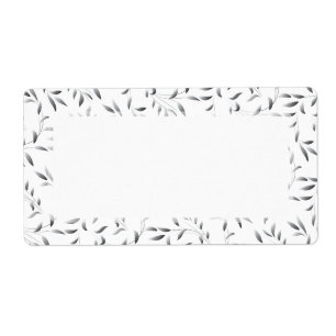 Etiqueta Teste padrão elegante da folha do salgueiro