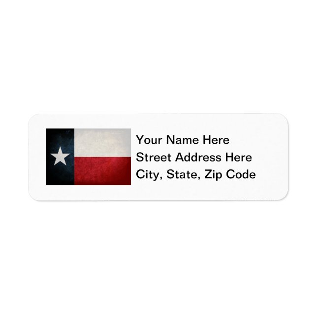 Etiqueta Texas Flag; Texan; (Frente)