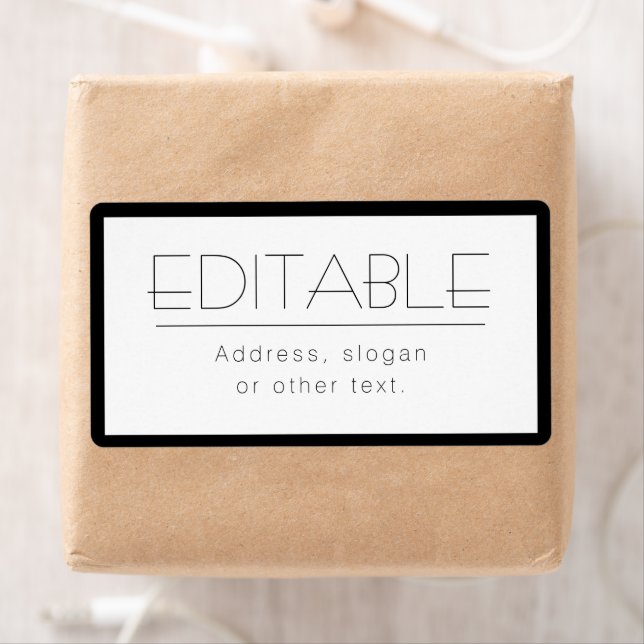 Etiqueta Texto Alterável na moda com borda (Insitu)