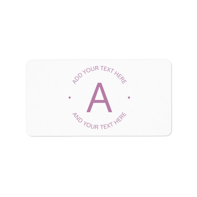 Etiqueta Texto Circular Básico Moderno | Puro claro (Frente)