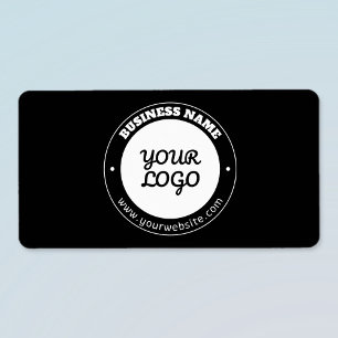 Etiqueta Texto circular editável e Modelo de logotipo carre