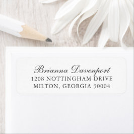 Etiqueta Texto de Cinza Clássica Elegante Simples