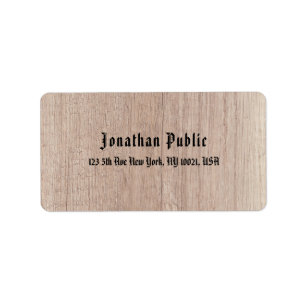 Etiqueta Texto de Estilo Antigo Texto Conselho de Madeira M