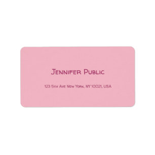 Etiqueta Texto de Script de Caligrafia Simples Rosa Elegant
