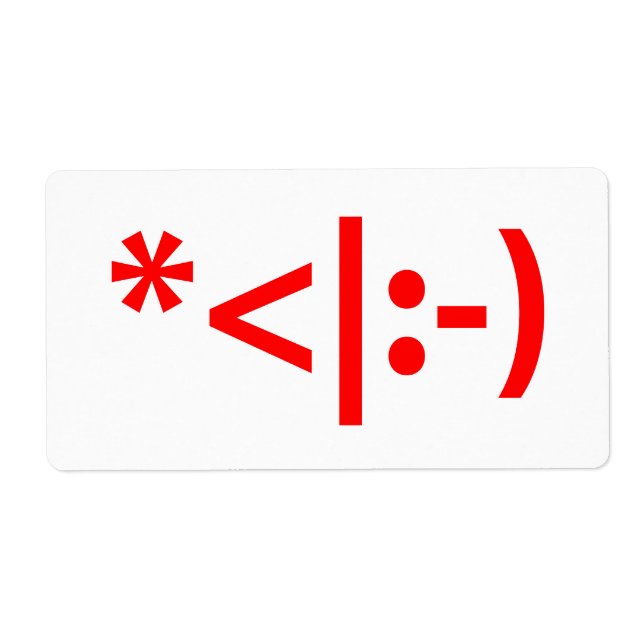 Etiqueta Texto do Elf Emoticon Xmas ASCII (Frente)