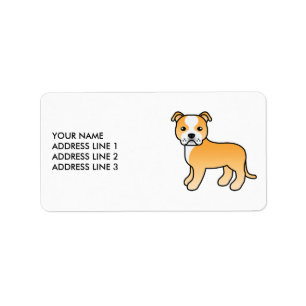 Etiqueta Texto E Cão De Cartoon De Escada Branca