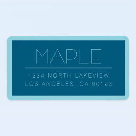 Etiqueta Texto Moderno Personalizável | Oceano e Robin - Az