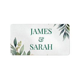 Etiqueta texto personalizado de cor d'água de ilustração de