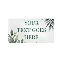 Etiqueta texto personalizado de cor d'água de ilustração de