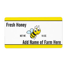 Texto personalizado em Bee Honey Jar