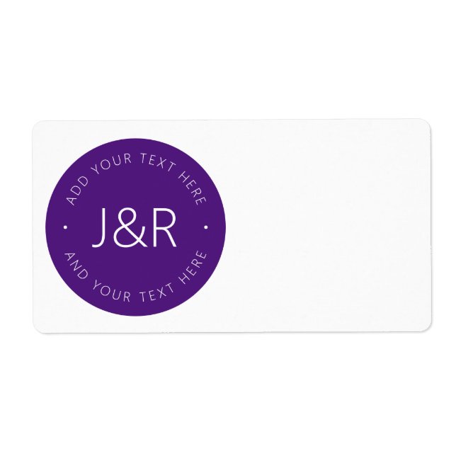 Etiqueta Texto personalizável do na moda (Frente)