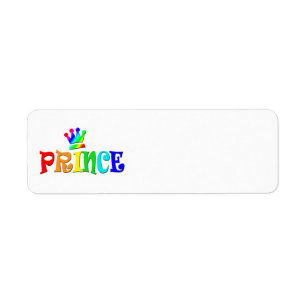 Etiqueta Texto, príncipe e coroa do arco-íris do clipart