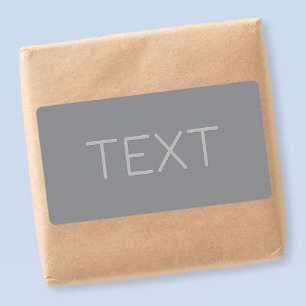 Etiqueta Texto simples com aparência tridimensional Cinza