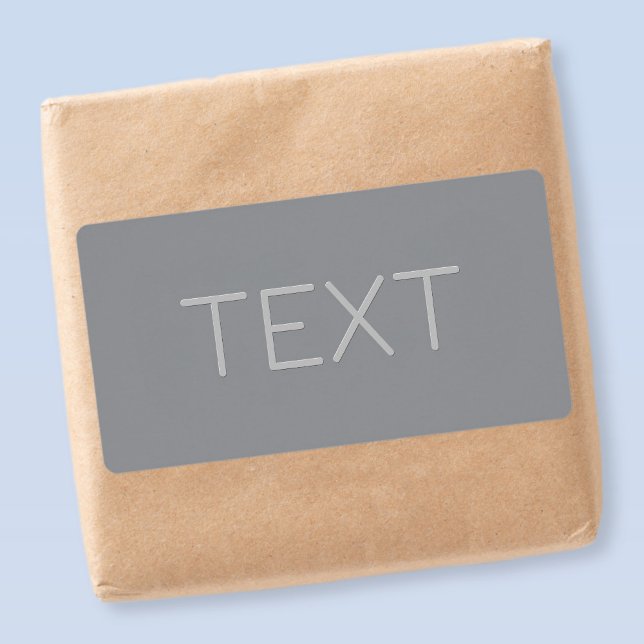 Etiqueta Texto simples com aparência tridimensional | Cinza (Criador carregado)