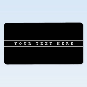 Etiqueta Texto Simples Elegante & Listras Finas