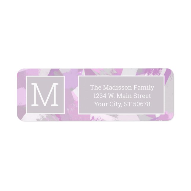 Etiqueta textura de abstrato Brushstrokes (Frente)