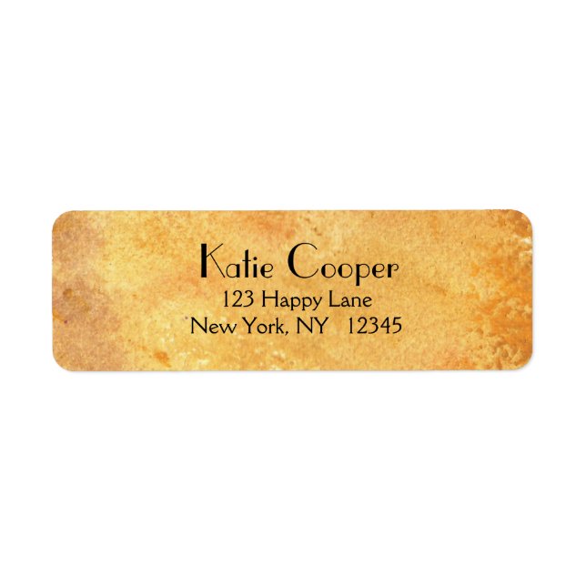 Etiqueta Textura de Abstrato do Grunge Amarelo (Frente)