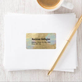 Etiqueta Textura de Brilho Dourado e Iridescente
