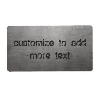 Etiqueta Textura de metal escovado