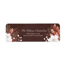 Textura Marrom Mocha Flor Branca Folha