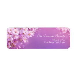 Etiqueta Textured Purple Ethereal Cherry Blossom