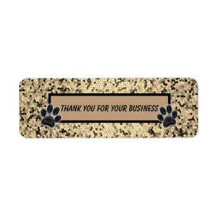 Etiqueta Thank You Customer Animal Business Paw Print