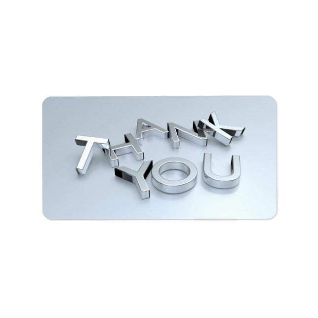 Etiqueta Thank You Silver Wedding Anniversary Labels (Frente)