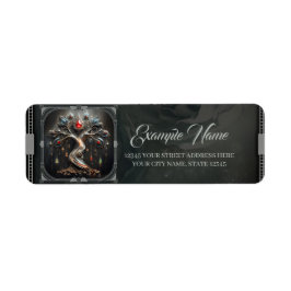 Etiqueta The Art Deco Tree of Life design.