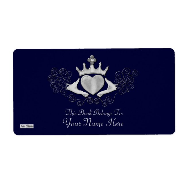 Etiqueta The Claddagh (Bookplate) (Silver) (Frente)