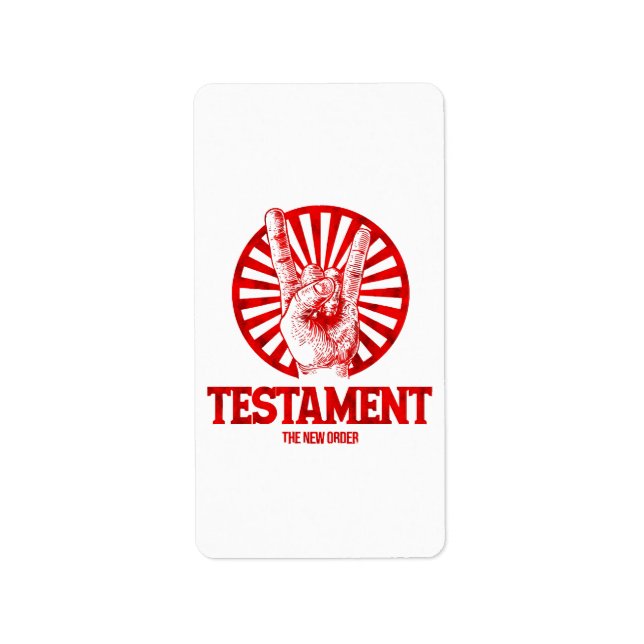 Etiqueta The New Order Testament  (Frente)