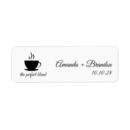Etiqueta The Perfect Blend Coffee Script Wedding Favor 