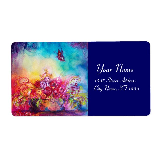 ETIQUETA THUMBELINA, FLOWER BASKET E BUTTERFLY (Frente)