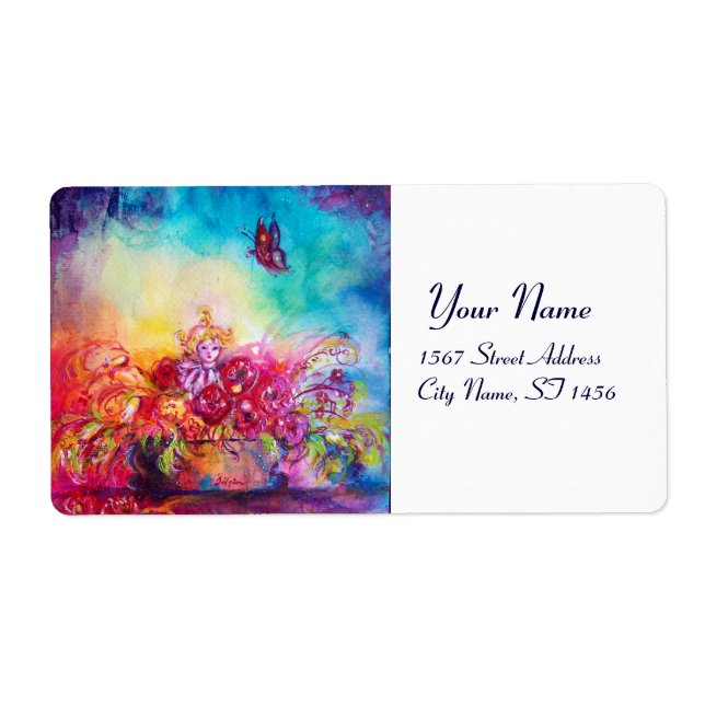 ETIQUETA THUMBELINA, FLOWER BASKET E BUTTERFLY (Frente)