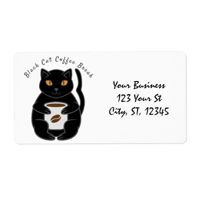 Etiqueta Thunder_Cove de Quebra de Café de Gato Preto (Frente)
