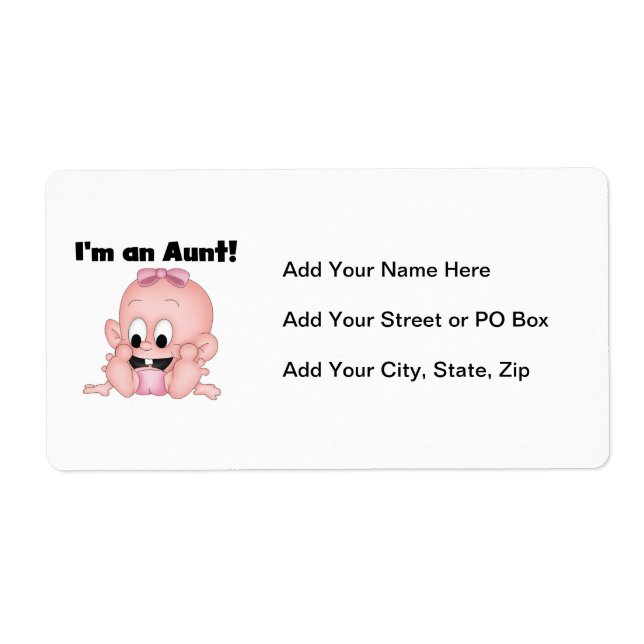 Etiqueta Tia das Camisas e Presentes da Nova sobrinha (Frente)