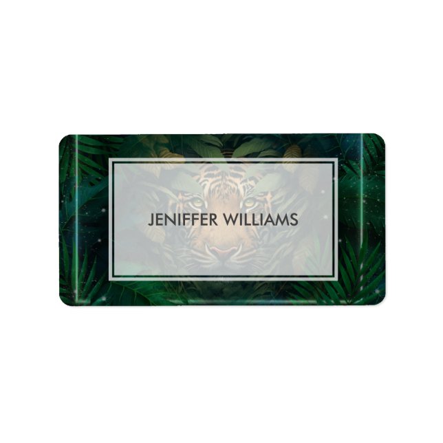 Etiqueta Tiger hiding in Foliage                (Frente)