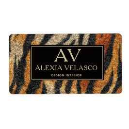 Etiqueta Tiger Print  Elegant Wildlife Luxury